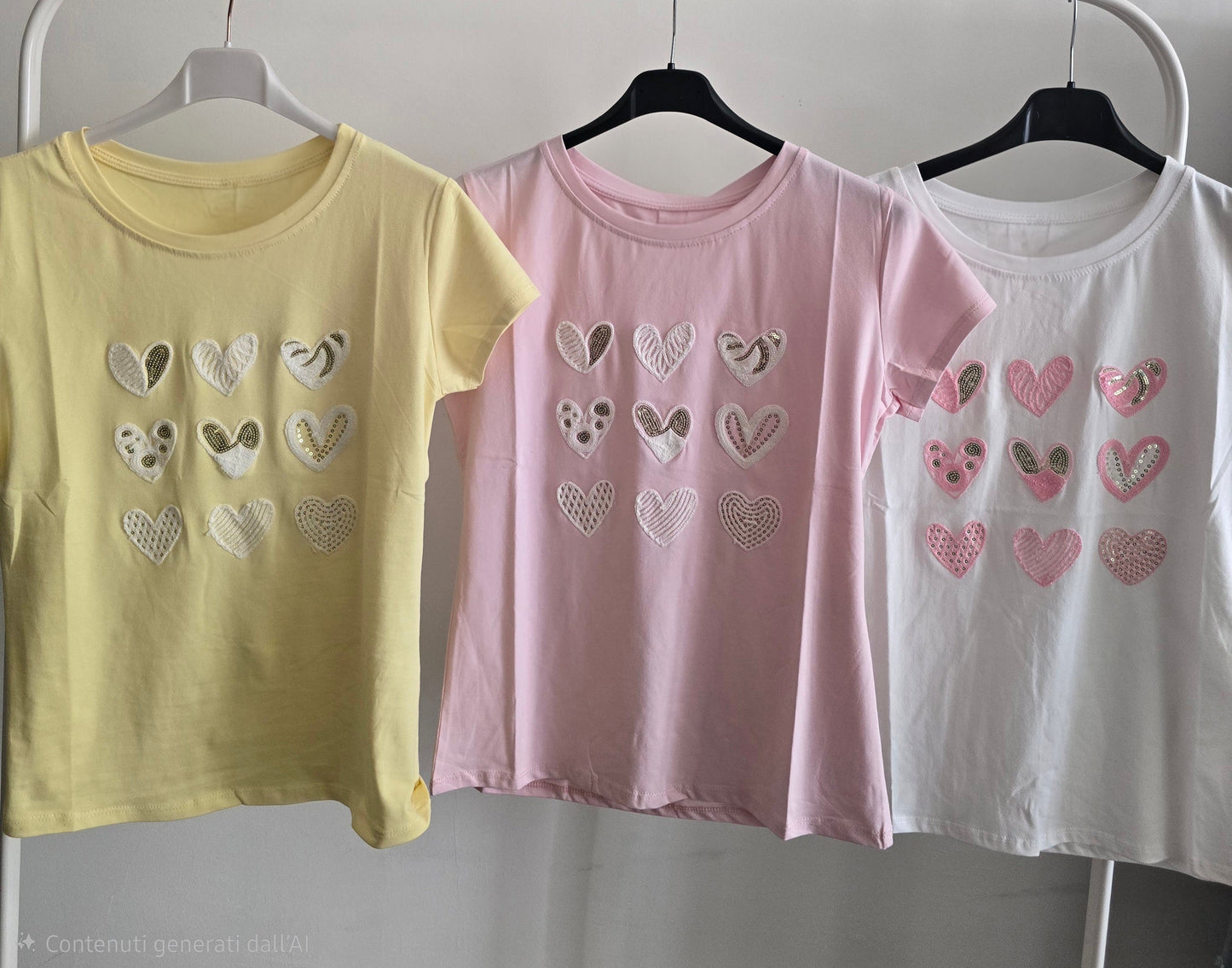 T-SHIRT MIX CUORICINI