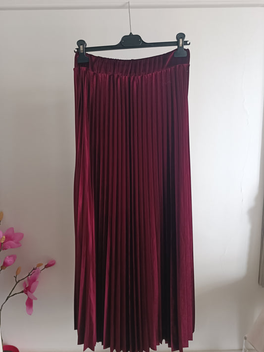 GONNA LUNGA VELLUTO PLISSETTATA