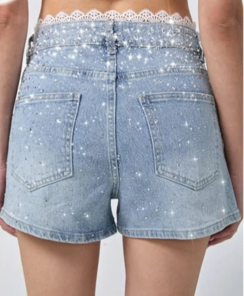 SHORTS MERLETTO E STRASS dalla xs alla xL
