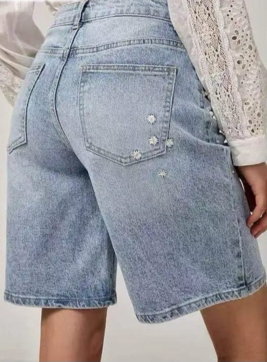 PANTALONCINI BERMUDA MARGHERITE E PERLINE