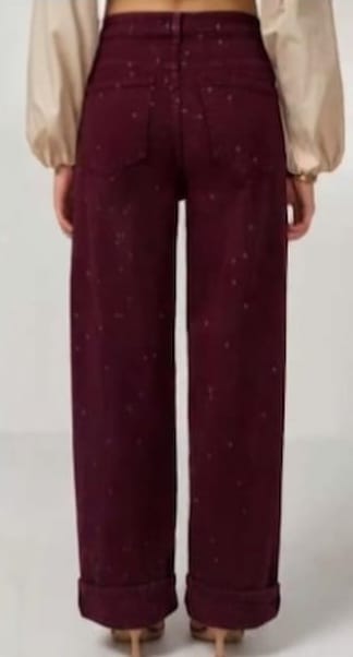Jeans glitter wine