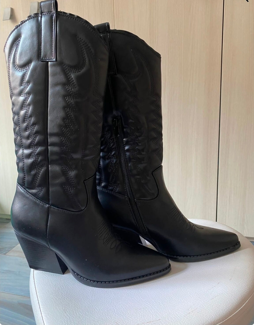 STIVALI CAMPEROS 2 COLORI BEIGE E NERO