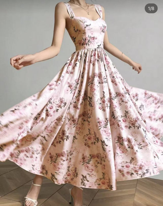 DRESS ABITO LUNGO FLOWERS 4 colori