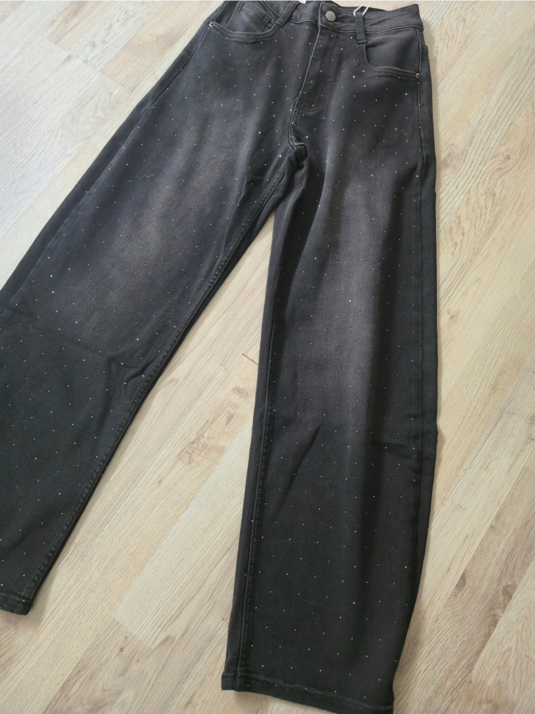 JEANS NERI BRILLANTINI