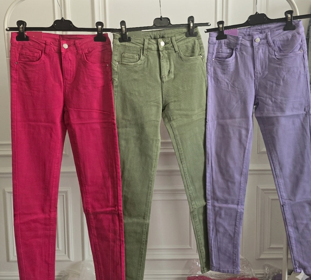 JEANS SKINNY COLORATI PUSH UP  - 6 COLORI dalla xs alla xxl