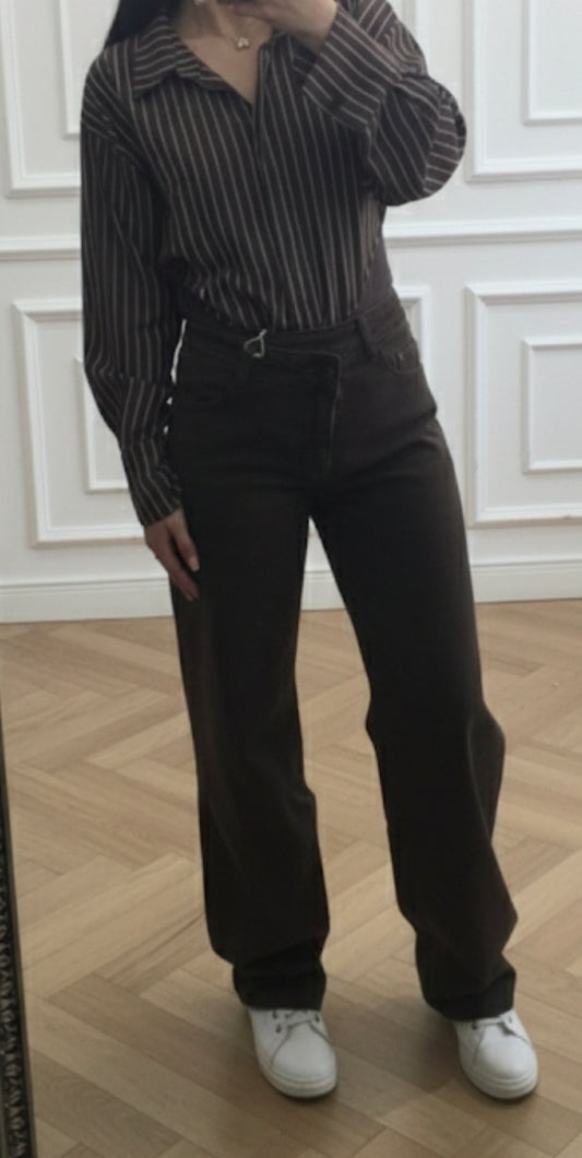 JEANS CHOCO CHIUSURA INVERSA