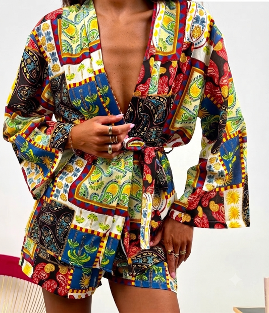 COORDINATO KIMONO+SHORTS