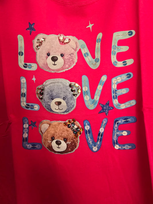 T-SHIRT TEDDY LOVE LOVE