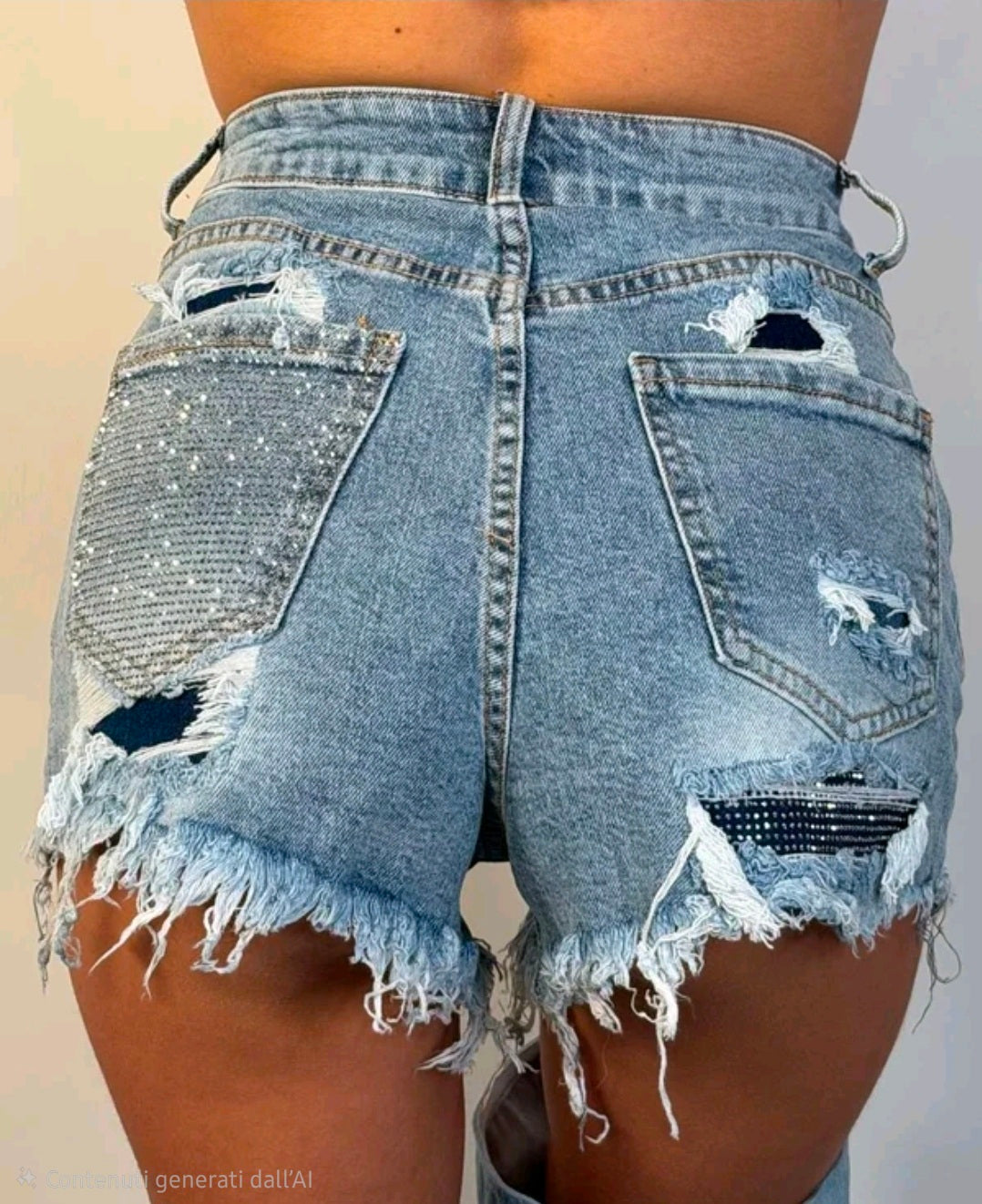 SHORTS TASCA GLITTER 6 VARIANTI (denim/rosa, rosa, nero, sabbiato e denim)