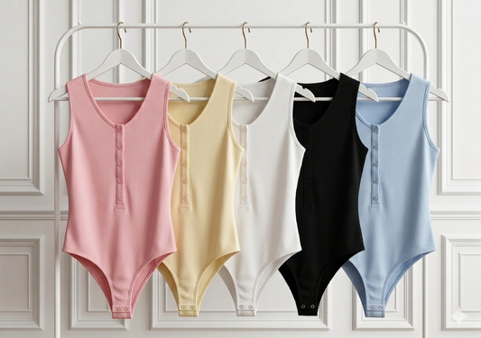 BODY CON BOTTONCINI 5 COLORI