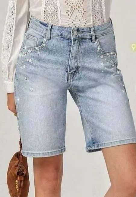 PANTALONCINI BERMUDA MARGHERITE E PERLINE