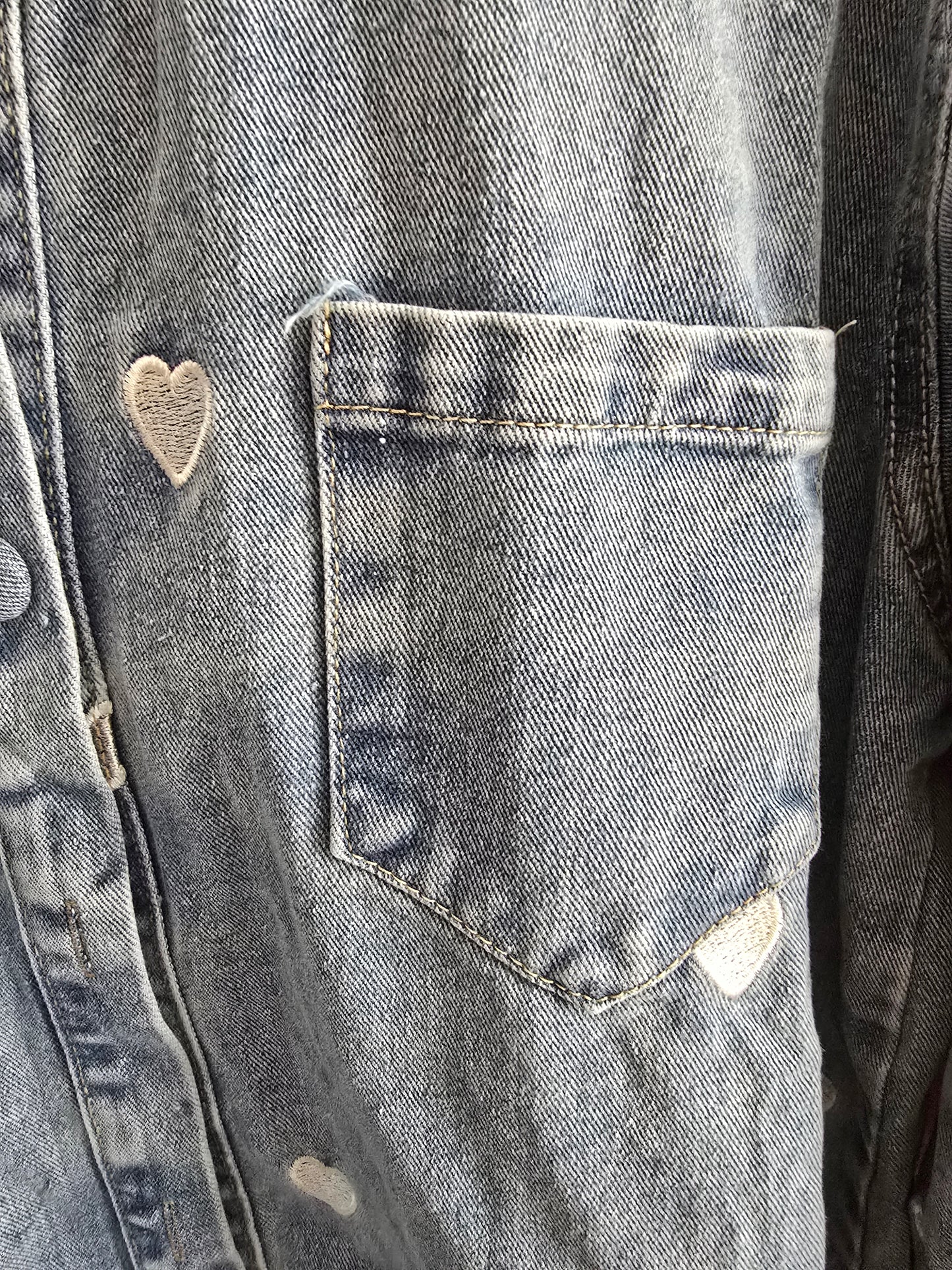 CAMICIA IN JEANS CUORICINI (2 colori)