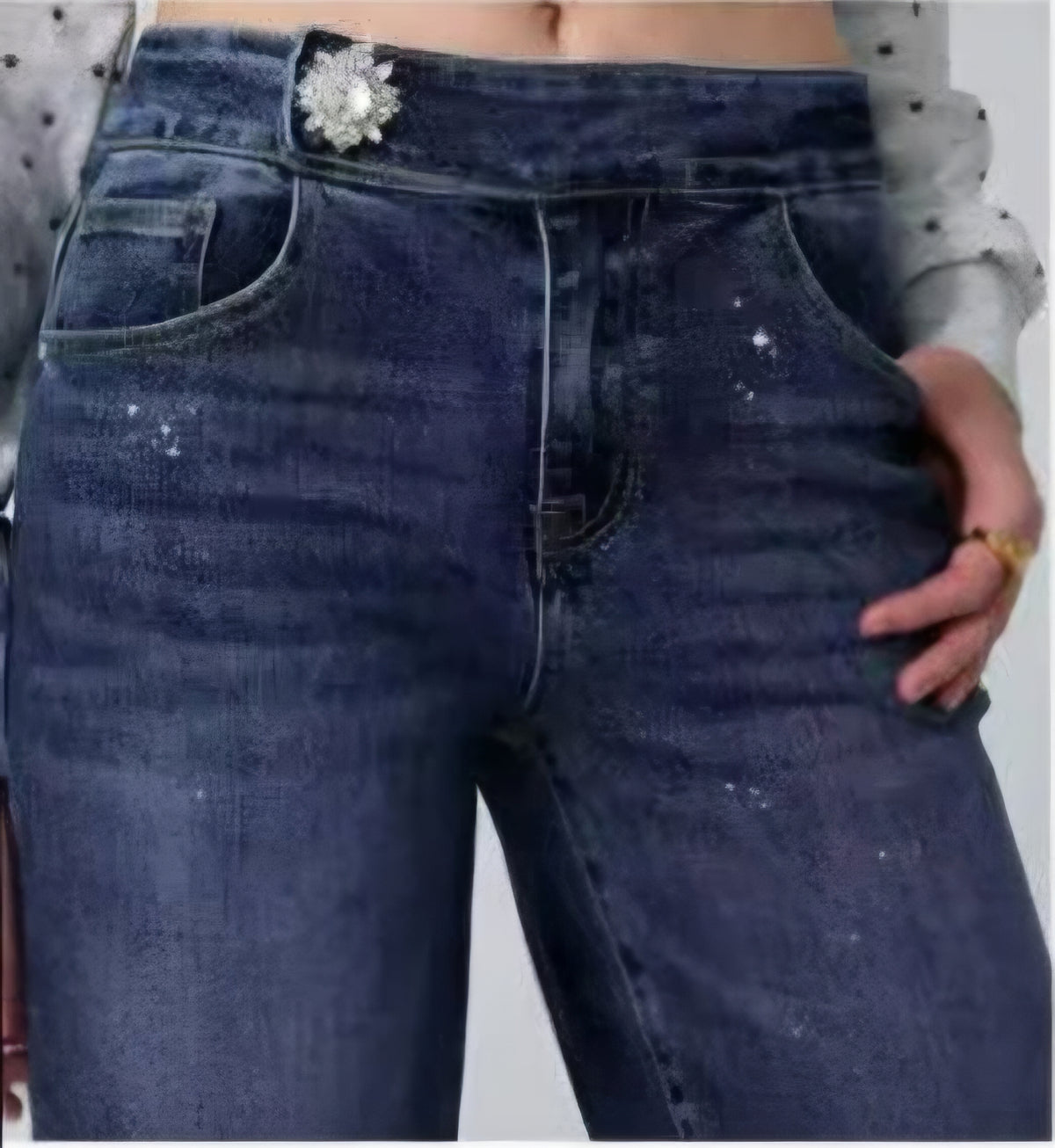 JEANS MILLELUCI BOTTONE GIOIELLO