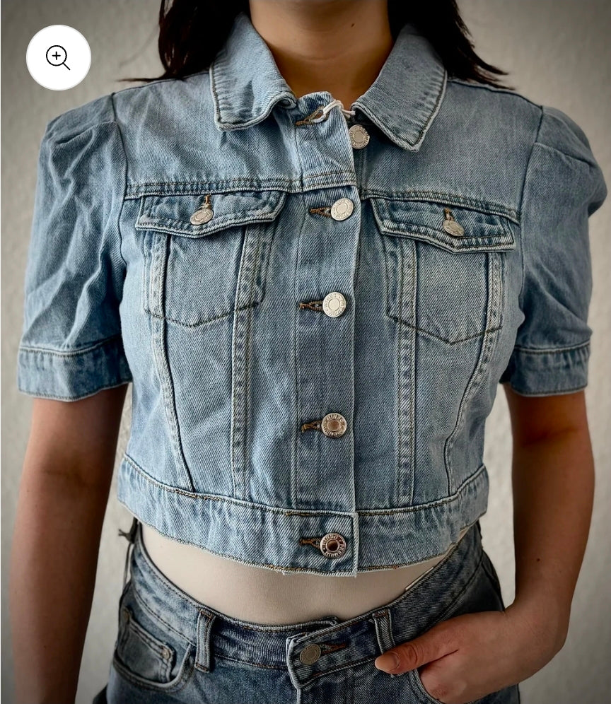 GIACCA IN DENIM MANICA CORTA