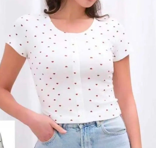MAGLIA CUORICINI CON BOTTONI