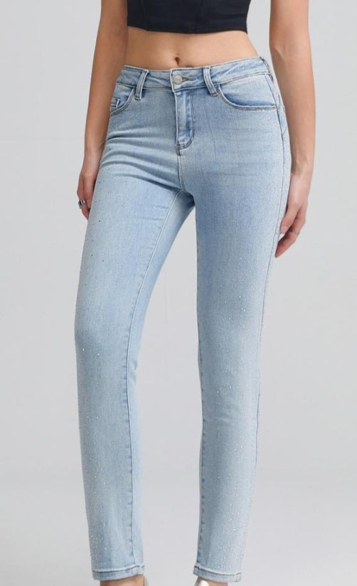JEANS STRASS LATERALI PUSH UP GALASSIA  SKINNY
