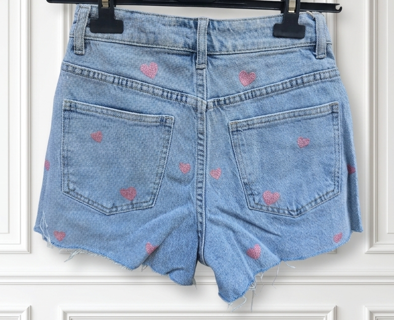 SHORTS CUORI IN DENIM
