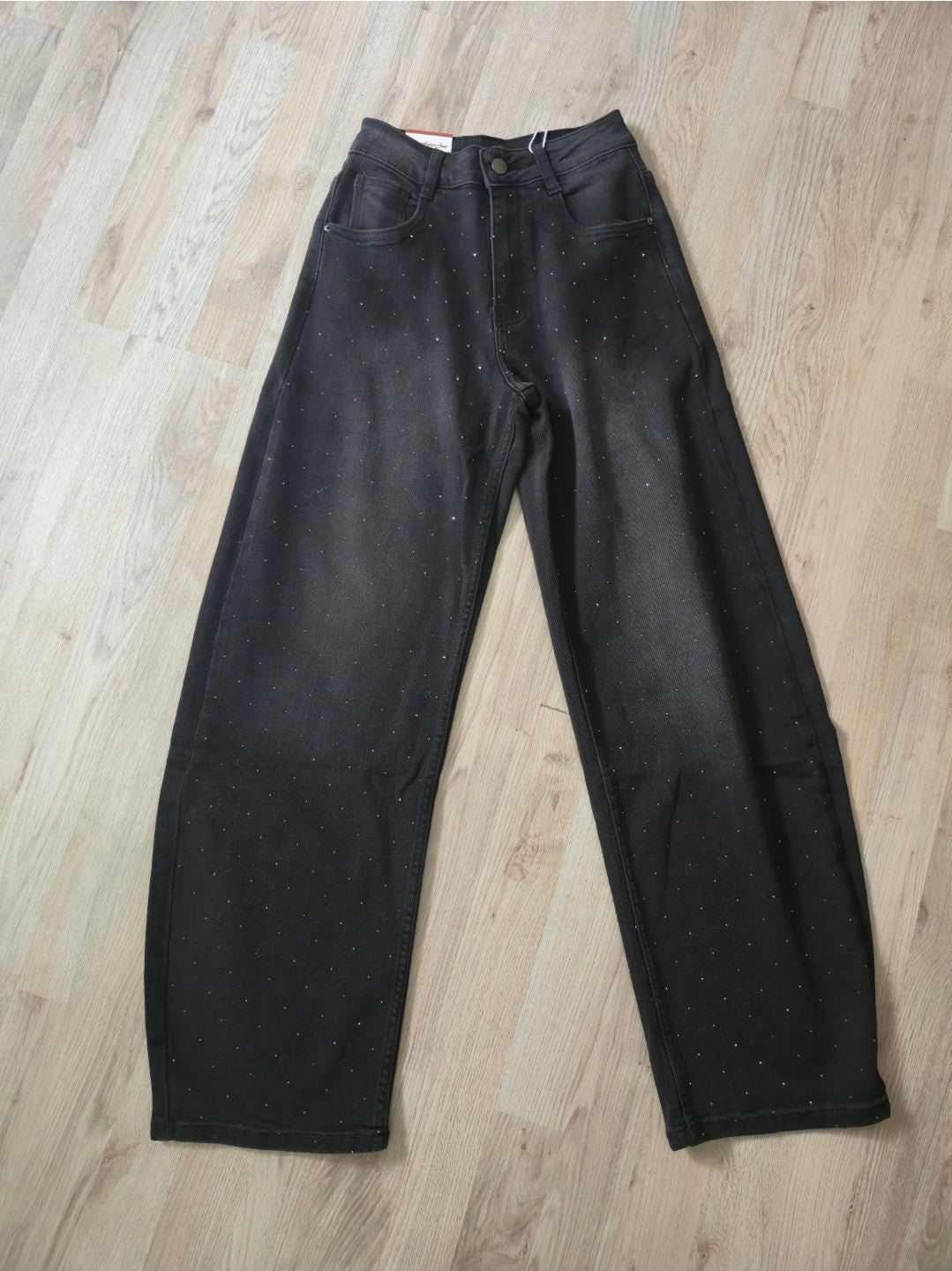 JEANS NERI BRILLANTINI