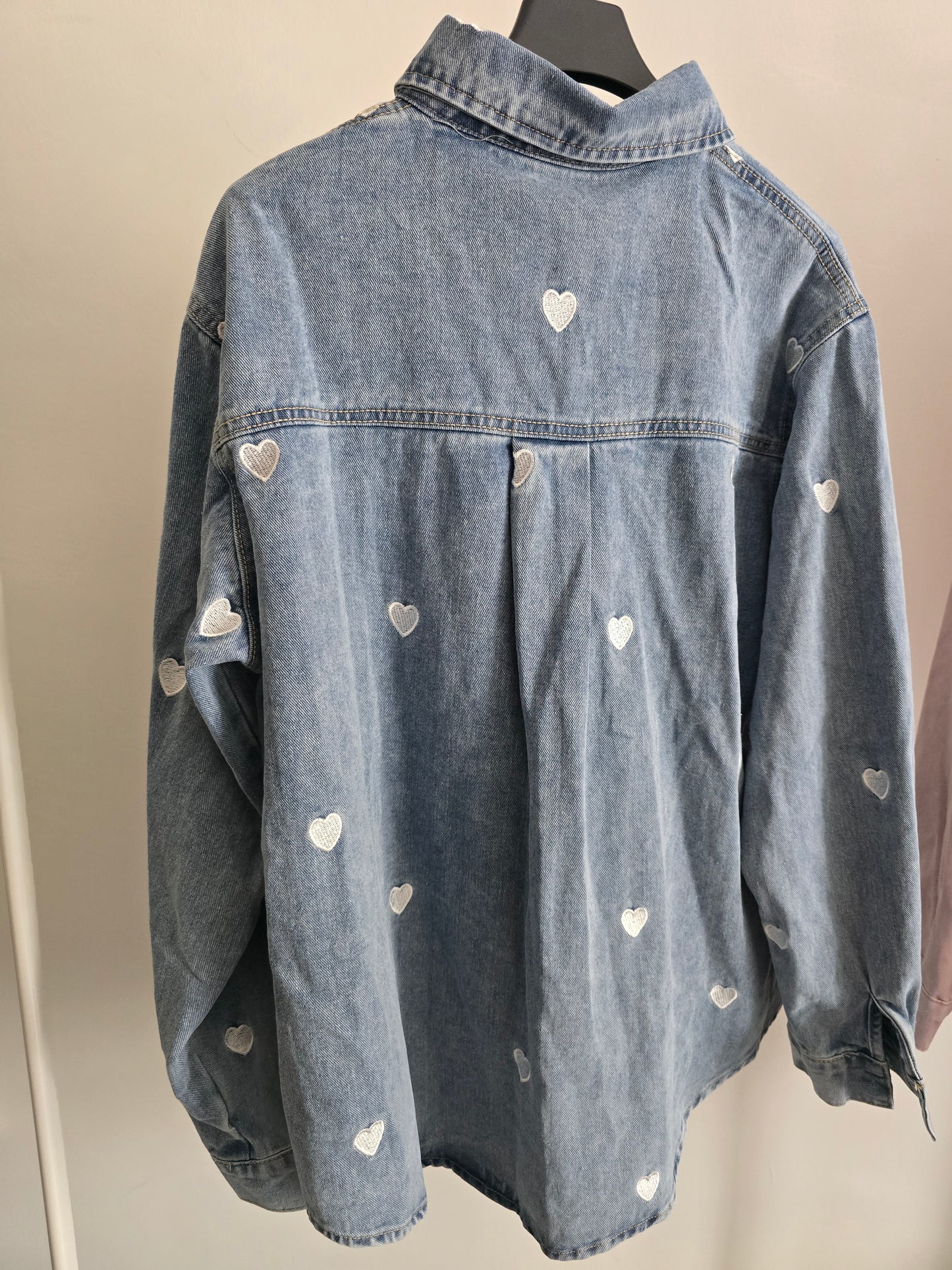 CAMICIA IN JEANS CUORICINI (2 colori)