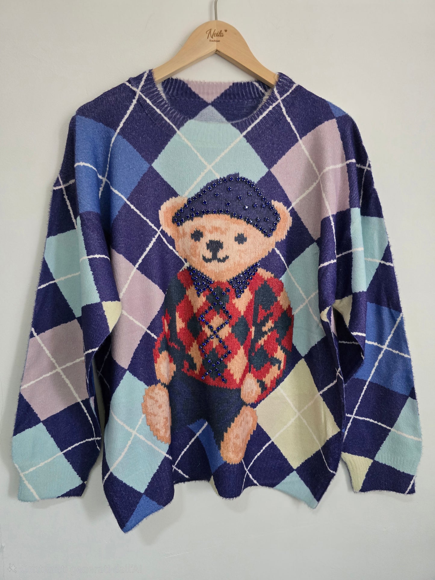 MAGLIONE TEDDY ROMBO