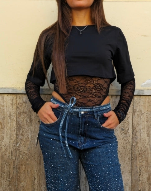 BODY PIZZO NERO MARRONE E BIANCO