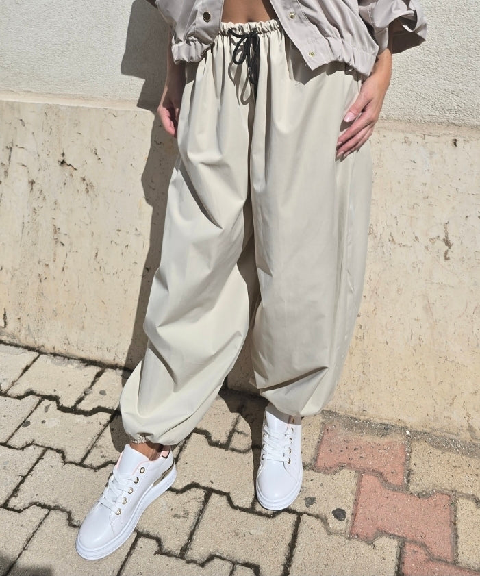 PANTALONI ROSA VERDE BEIGE