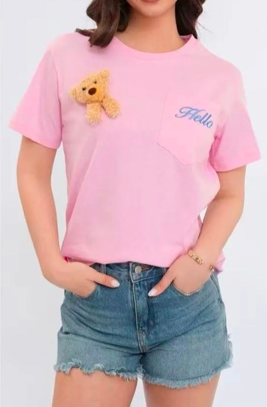 T-SHIRT HELLO TEDDY