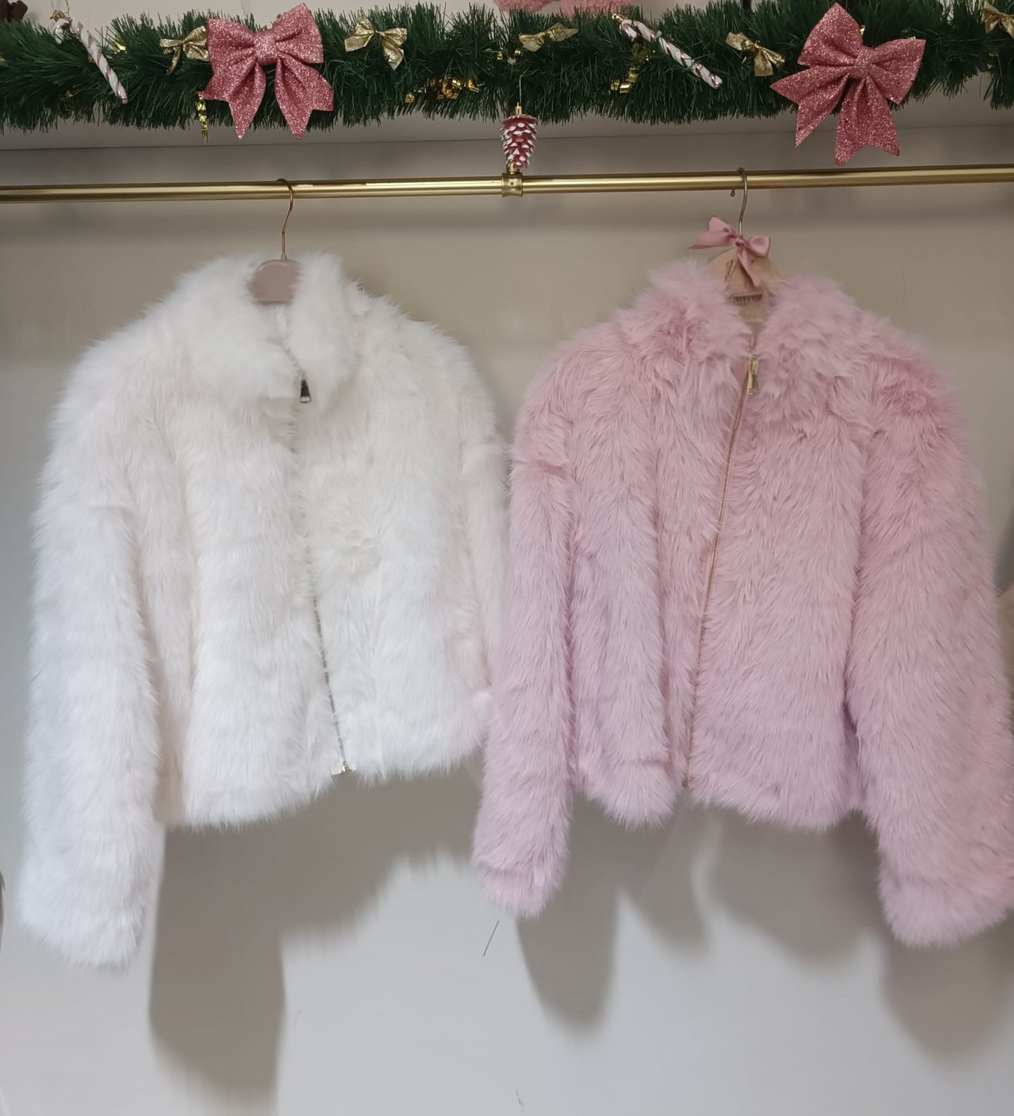 ECO FUR PINK & WHITE