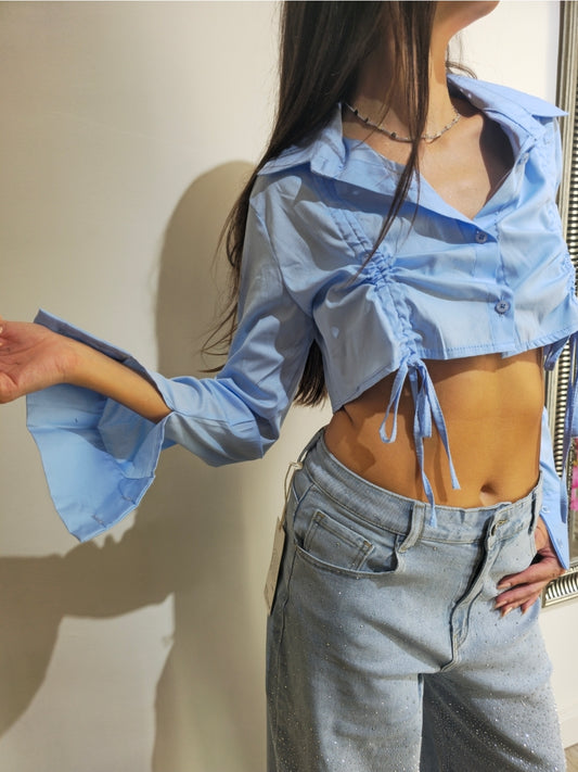 CAMICETTA CROP LACCETTI