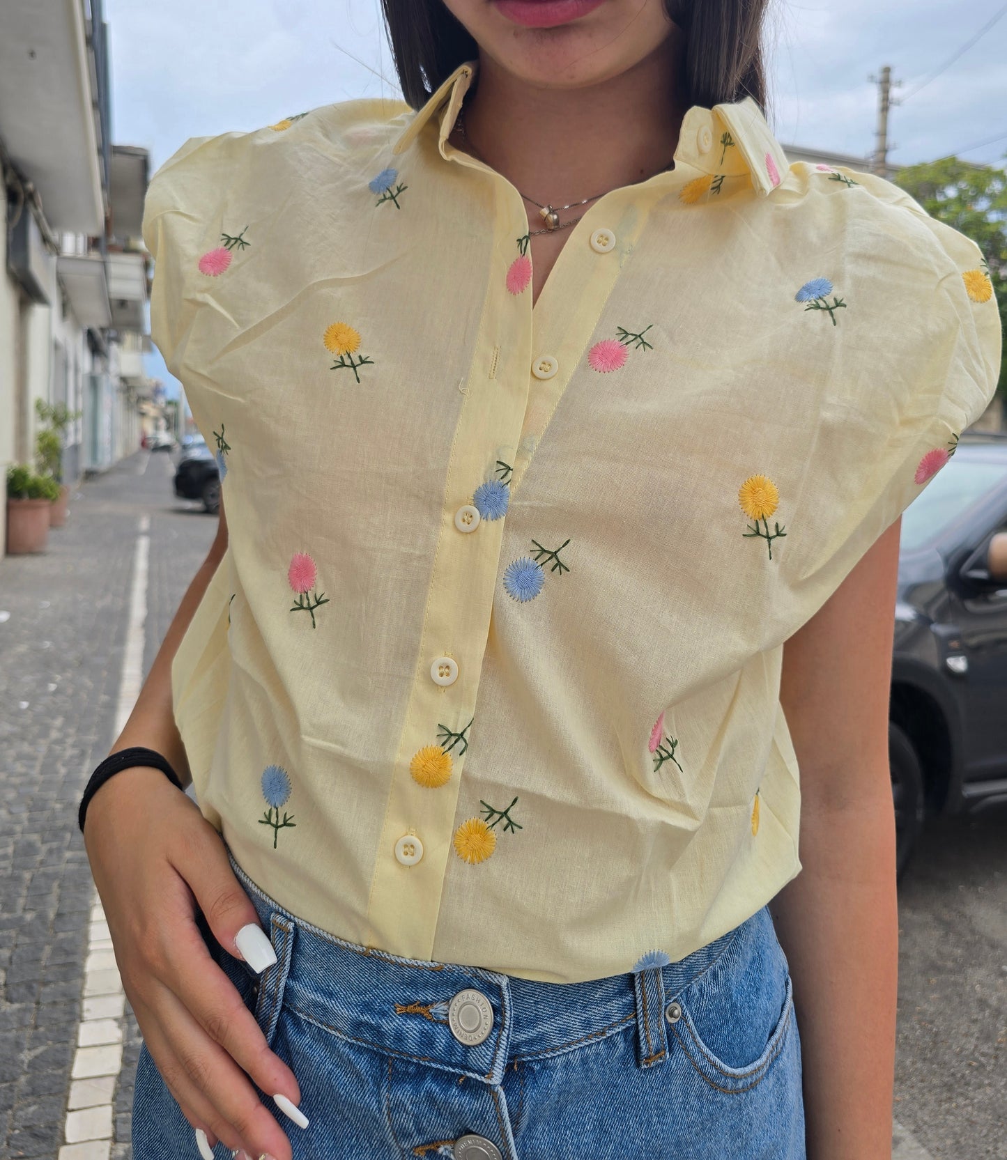 CAMICETTA FIORELLINI 100%cotone