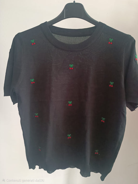 MAGLIA IN FILO CILIEGIA