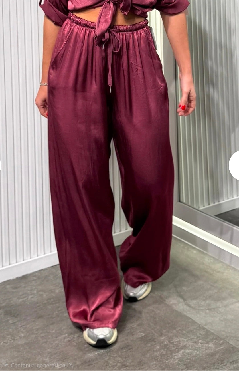 PANTALONI IN RASO SATEN