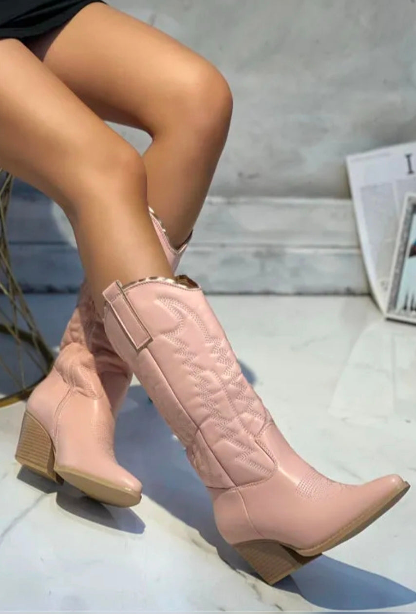 STIVALI CAMPEROS 4 COLORI CELESTE-BEIGE-ROSA-NERO