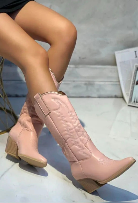 STIVALI CAMPEROS 4 COLORI CELESTE-BEIGE-ROSA-NERO