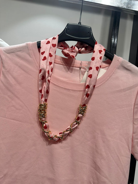 T-SHIRT FOULARD CUORICINI
