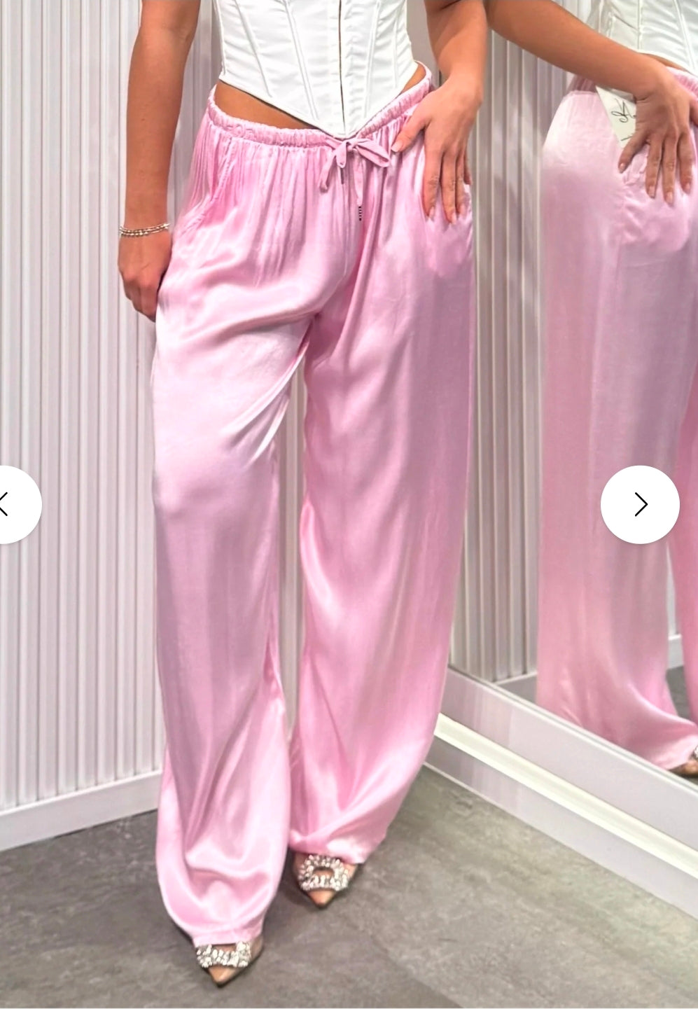 PANTALONI IN RASO SATEN