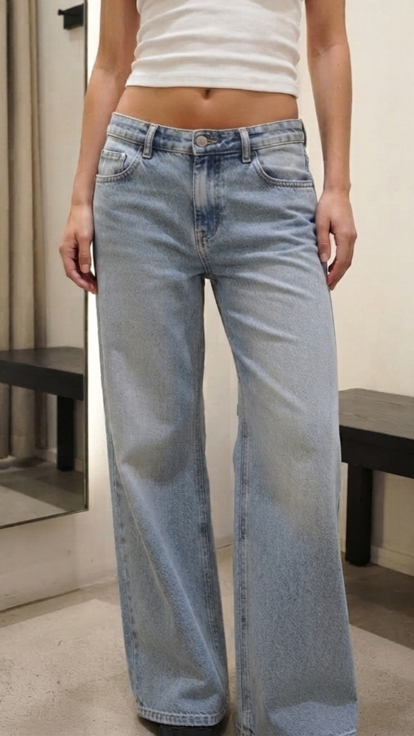 JEANS LAVAGGIO CHIARO VITA MEDIO BASSA