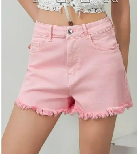 SHORTS TASCA GLITTER 6 VARIANTI (denim/rosa, rosa, nero, sabbiato e denim)