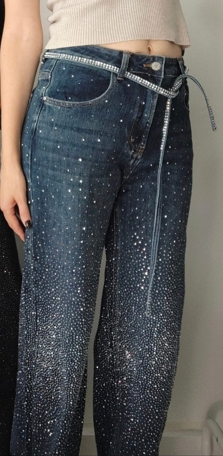 JEANS SHIMMER CON CINTURA